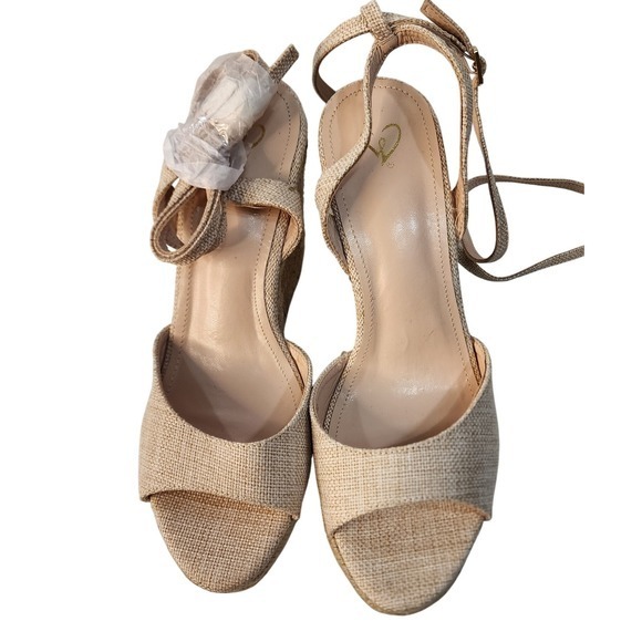 NWT Espadrille Wedges Platform Ankle Wrap Tie Up Heels Vacation Shoes 10 - Picture 5 of 15